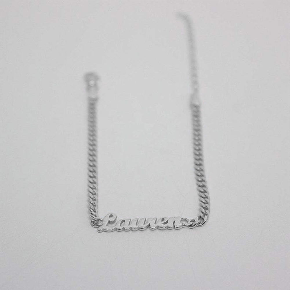 Name Bracelet with Curb Chain
