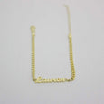 Name Bracelet with Curb Chain