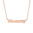 14k Solid Gold Mommy Necklace
