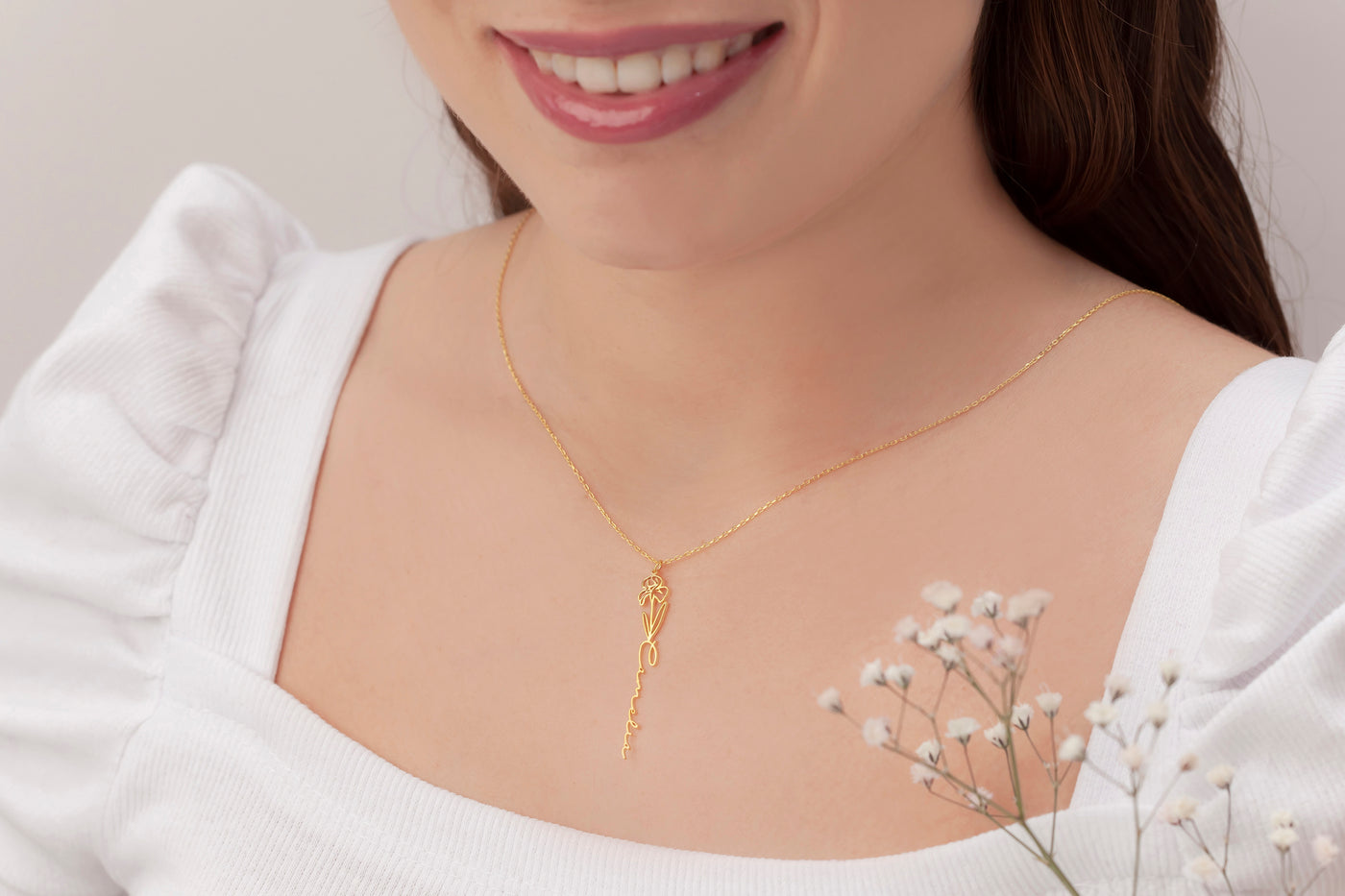 Rose Pendant Necklace