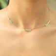 14k Solid Gold Three Name Necklace
