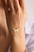 Butterfly Initial Necklace