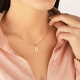 Gothic Initial Necklace