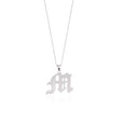 Big Gothic Initial Necklace