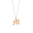 Big Gothic Initial Necklace
