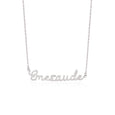 Name Necklace with CZ Stone