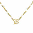 Gothic Initial Necklace