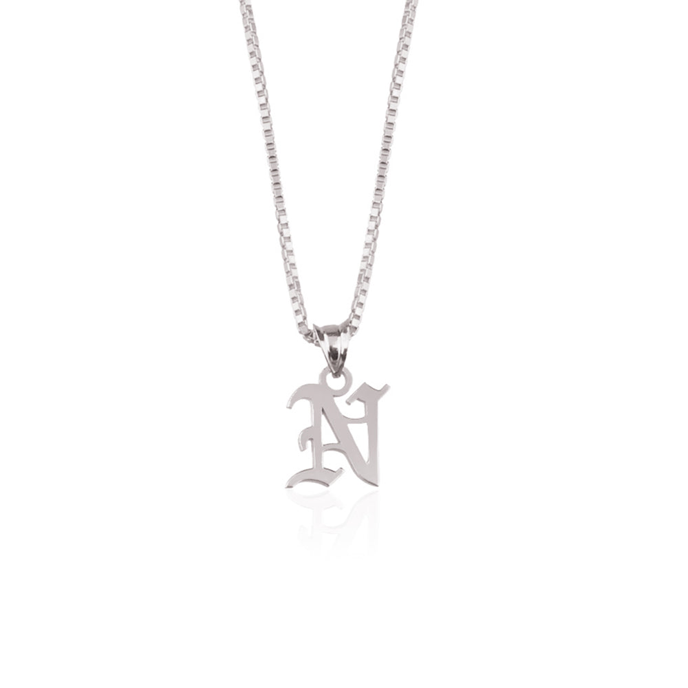 Gothic Initial Necklace