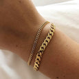 Two Curb Chain Bracelet