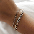 Two Curb Chain Bracelet