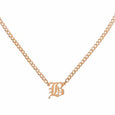 Gothic Initial Necklace