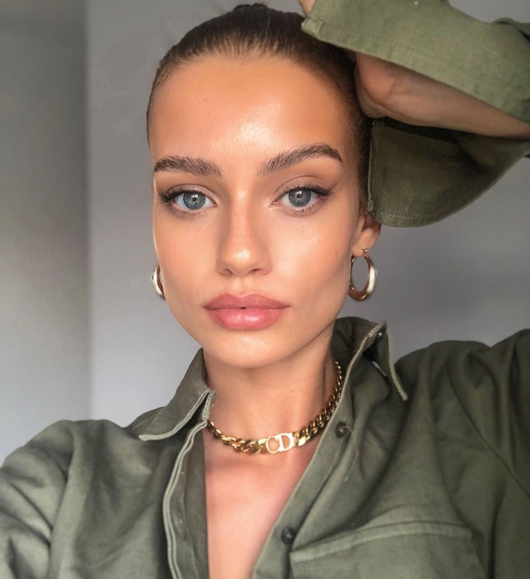 CD initial Curb Chain Necklace