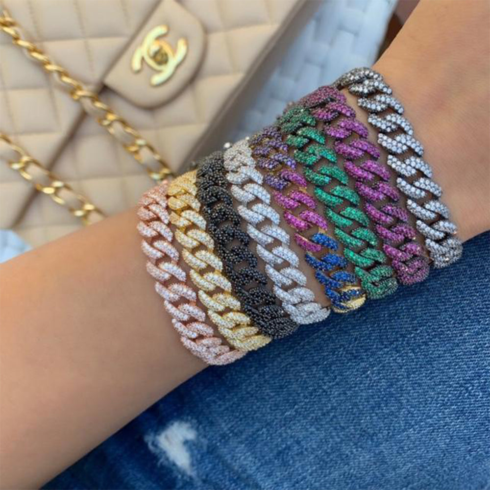 Curb Chain Bracelet with Diamond