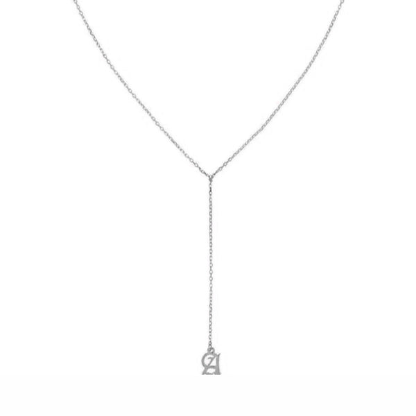 Gothic Initial Layered Necklace