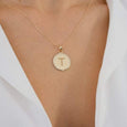 14k Solid Gold Coin Necklace