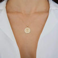 14k Solid Gold Coin Necklace