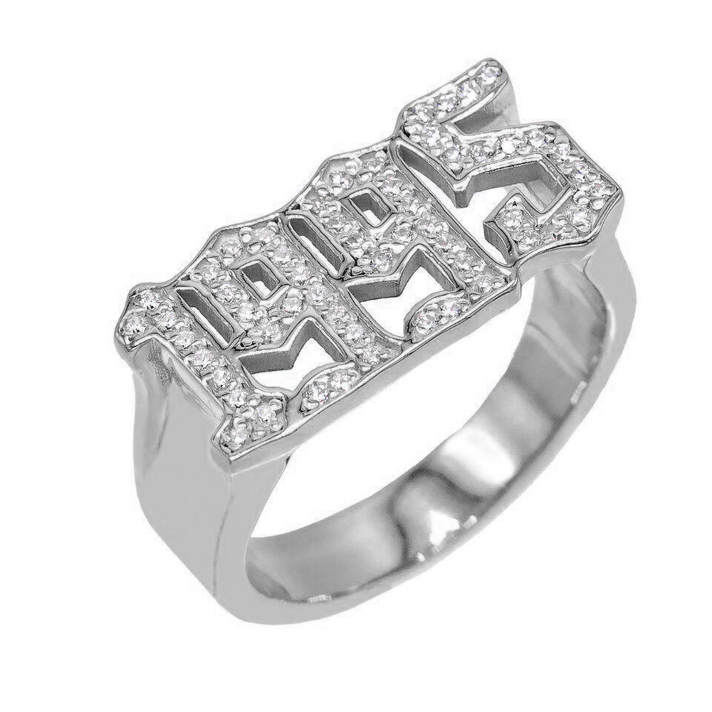 Date Ring with Cz Stones