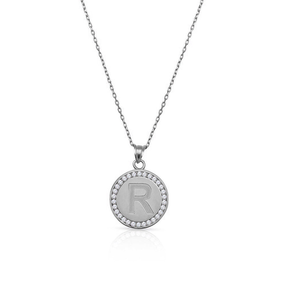 Coin Initial Necklace