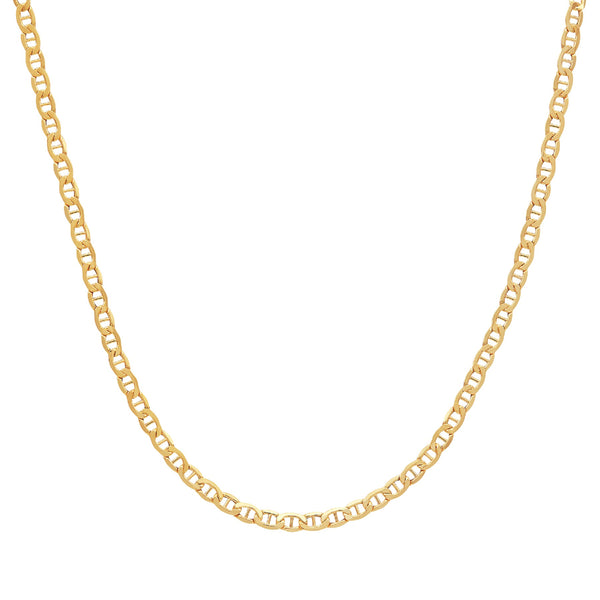 14k Solid Gold Mariner Chain Necklace