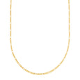 14k Solid Gold Figaro Chain Necklace