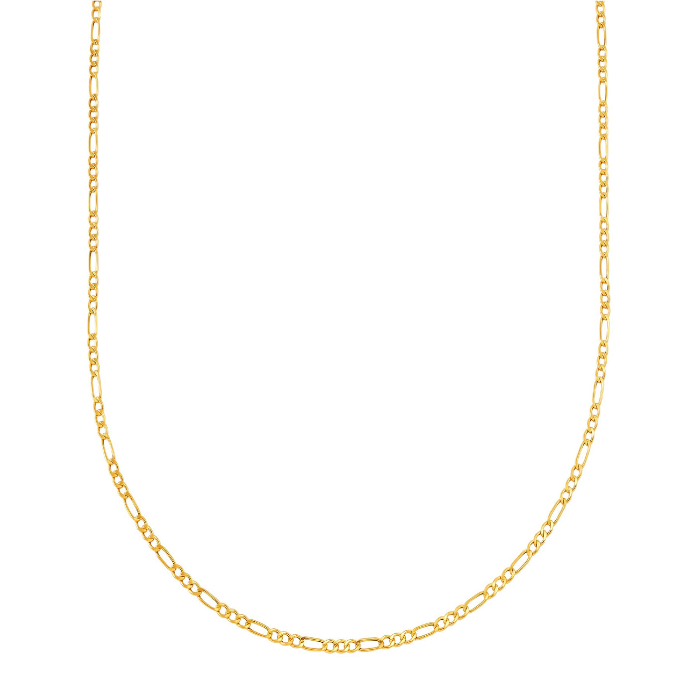 14k Solid Gold Figaro Chain Necklace